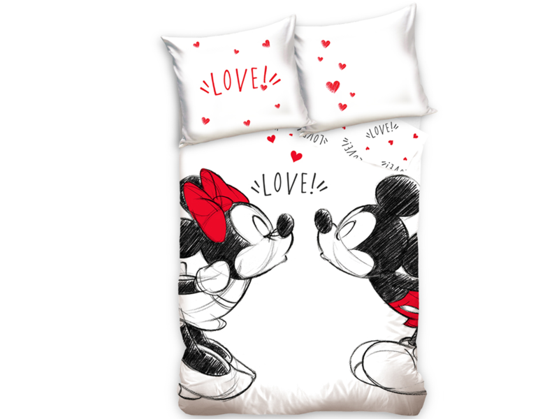 Disney Mickey Mouse Bettbezug Love - Single - 140 x 200 cm - Baumwolle