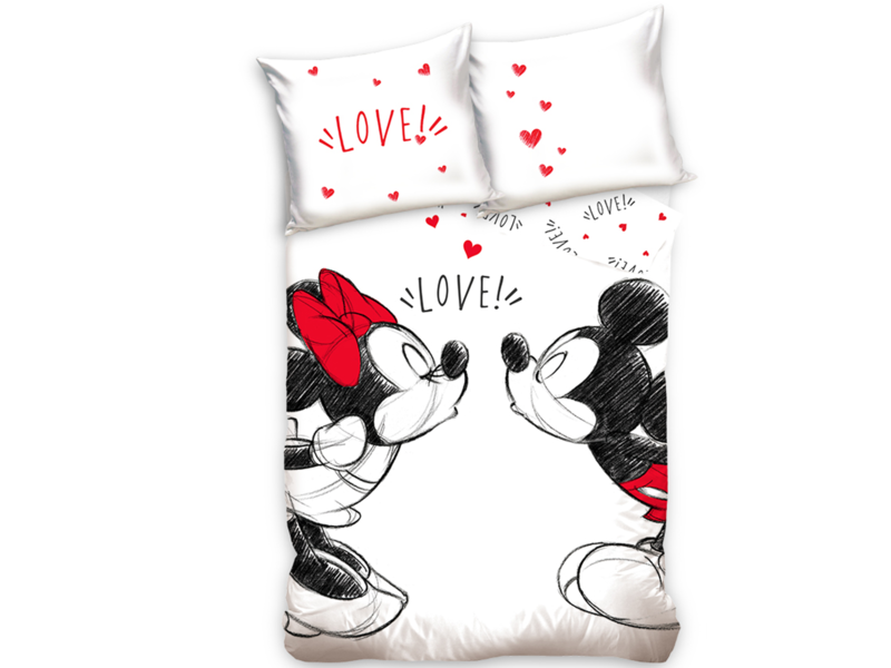 Disney Mickey Mouse Duvet cover Love - Single - 140 x 200 cm - Cotton