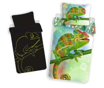 Animal Pictures Duvet cover Chameleon Glow in the Dark 140 x 200 Cotton