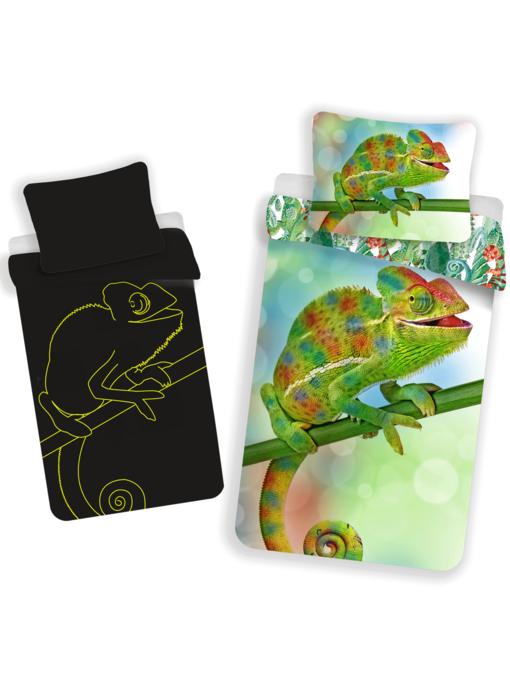 Animal Pictures Bettbezug Chameleon Glow in the Dark 140 x 200 Baumwolle