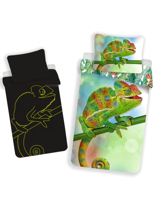 Animal Pictures Duvet cover Chameleon Glow in the Dark 140 x 200 Cotton