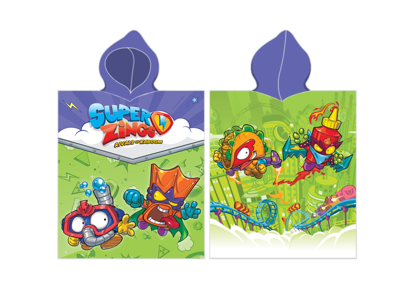 Super Zings Poncho Rivals of Kaboom - 50 x 115 cm - Cotton