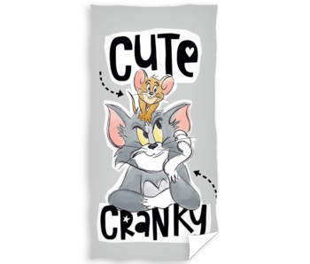 Tom and Jerry Beach towel Cute and Cranky 70 x 140 cm Cotton