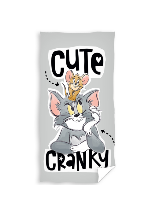 Tom and Jerry Beach towel Cute and Cranky 70 x 140 cm Cotton