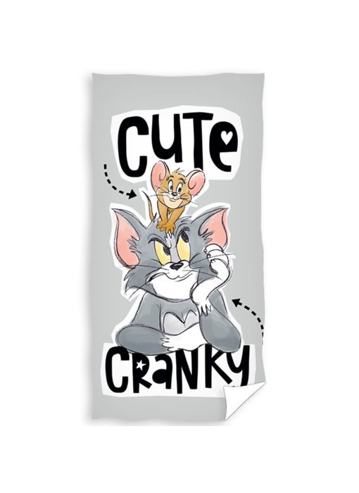 Tom and Jerry Drap de plage Cute and Cranky 70 x 140 cm Coton