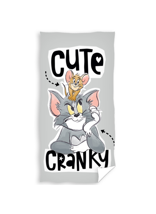 Tom and Jerry Strandtuch Cute and Cranky 70 x 140 cm Baumwolle