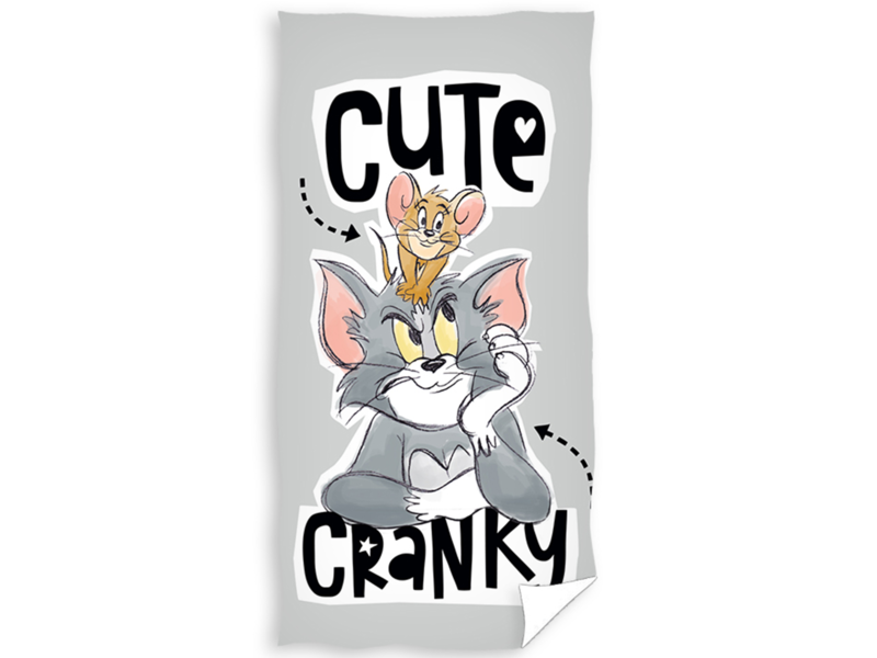 Tom and Jerry Strandtuch Cute and Cranky - 70 x 140 cm - Baumwolle
