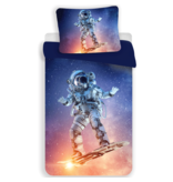 Astronaut Dekbedovertrek Spaceboard Champion - Eenpersoons - 140  x 200 / 70 x 90 cm - Polyester Astronaut Dekbedovertrek Spaceboard Champion - Eenpersoons - 140  x 200 / 70 x 90 cm - Polyester