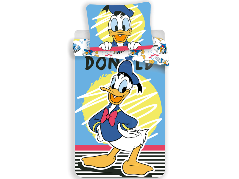 Disney Donald Duck Housse de couette - Simple - 140 x 200 cm - Coton
