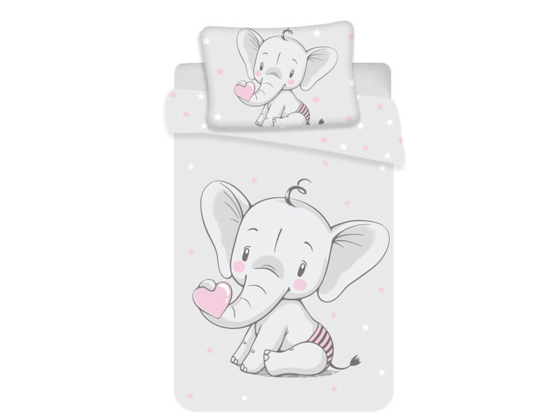 Animal Pictures BABY Bettbezug Elefant - 100 x 135 cm - Baumwolle