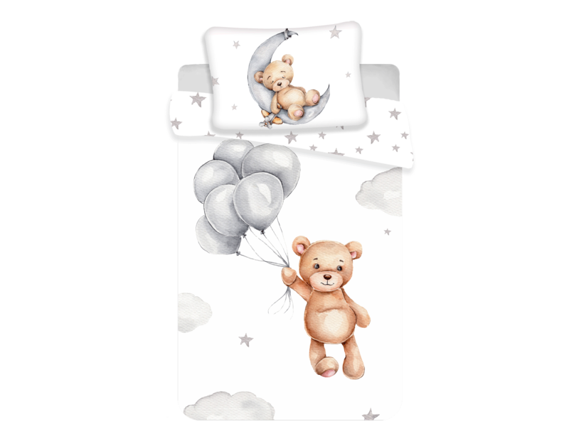 Teddybeer BABY Dekbedovertrek Balloons - 100 x 135 cm - Katoen