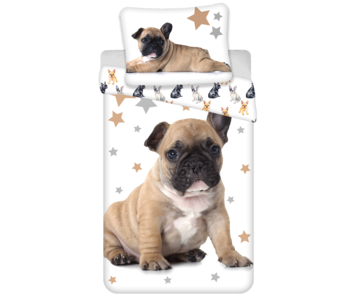 Animal Pictures Bettbezug Französische Bulldogge 140 x 200 Baumwolle