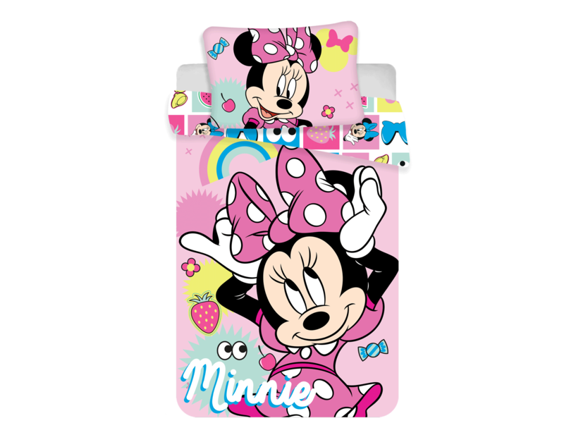 Disney Minnie Mouse BABY Dekbedovertrek Pink Bow - 100 x 135 cm - Katoen