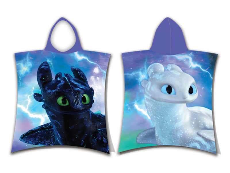 Hoe Tem je een Draak Poncho Toothless & Light Fury - 50 x 110 cm - Katoen