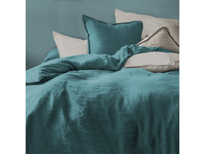 Matt & Rose Duvet cover Green - Hotel size - 260 x 240 cm, without pillowcases - 100% Linen