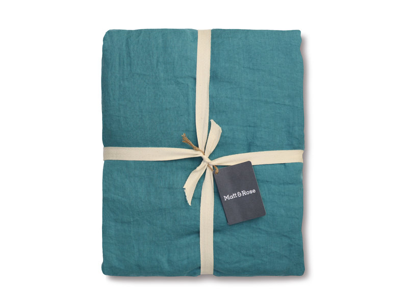 Matt & Rose Duvet cover Green - Hotel size - 260 x 240 cm, without pillowcases - 100% Linen