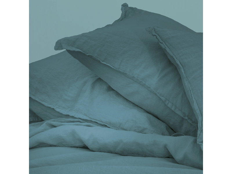 Matt & Rose Bettbezug Grün - Lits Jumeaux - 240 x 220 cm, ohne Kissenbezüge - 100% Leinen