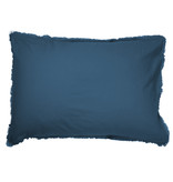 Matt & Rose Parure Taies d'Oreiller Bleu - 50 x 70 cm - Coton Lavé