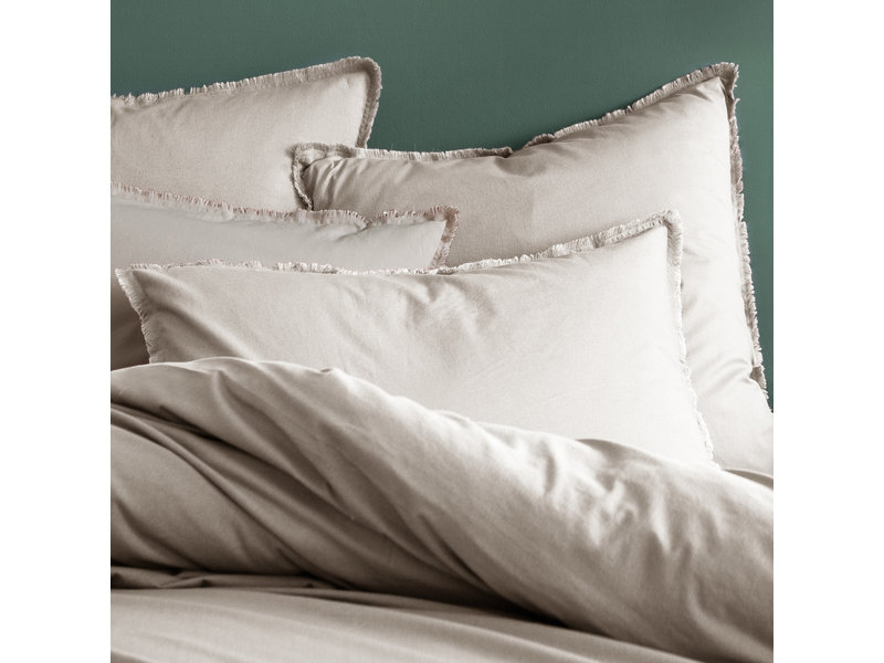 Matt & Rose Set Pillowcases Beige - 65 x 65 cm - Washed Cotton