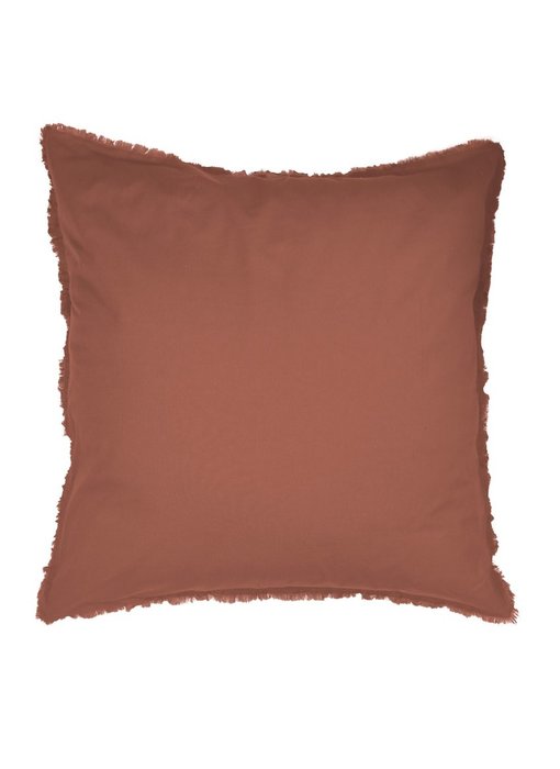 Matt & Rose Parure Taies d'Oreiller Terre Cuite 65 x 65 cm Coton Lavé