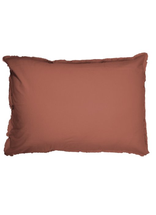 Matt & Rose Set of Pillowcases Terracotta 50 x 70 cm Washed Cotton