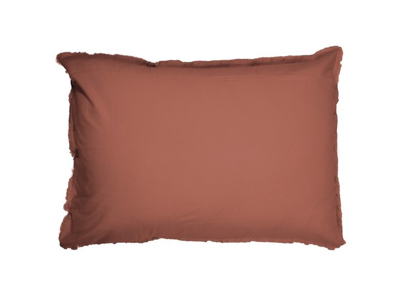 Matt & Rose Set Kussenslopen Terracotta - 50 x 70 cm - Gewassen Katoen