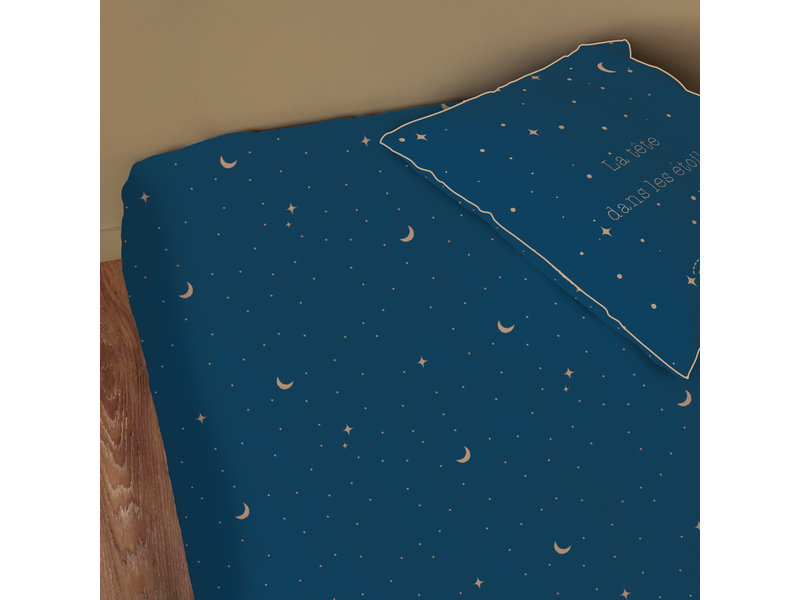 Matt & Rose Drap housse Stargaze - Simple - 90 x 200 cm - Coton