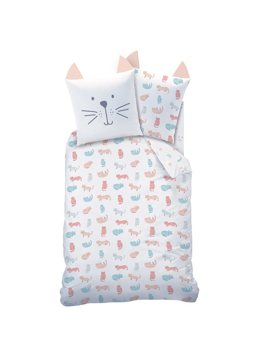 Matt & Rose Housse de couette Miaou 140x200 Coton