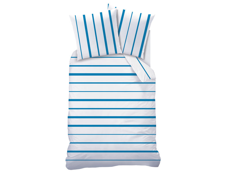 Matt & Rose Duvet cover Blue Stripes - Single - 140 x 200 cm - Cotton