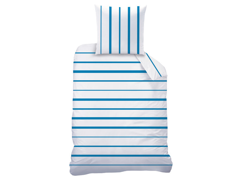 Matt & Rose Duvet cover Blue Stripes - Single - 140 x 200 cm - Cotton