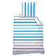 Housse de couette Rayures Bleues 140 x 200 Coton