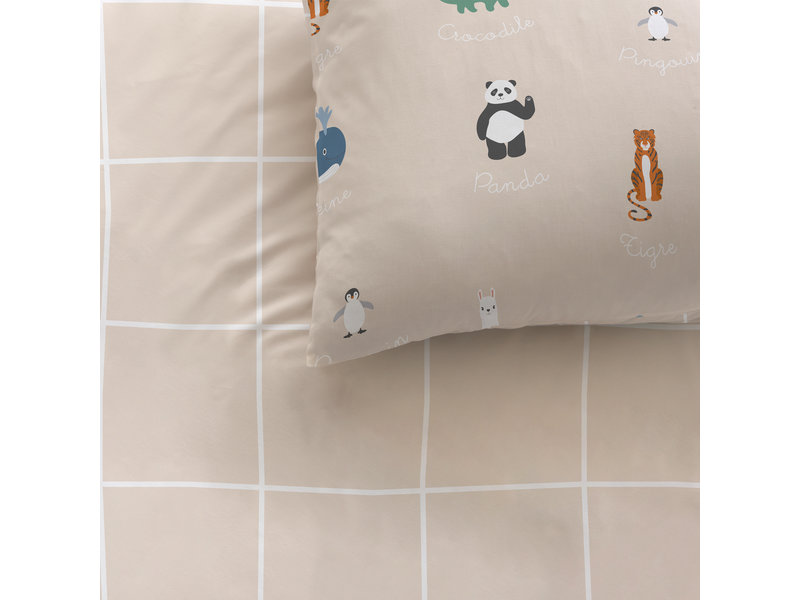 Matt & Rose Duvet cover Animaux du Monde - Single - 140 x 200 cm - Cotton