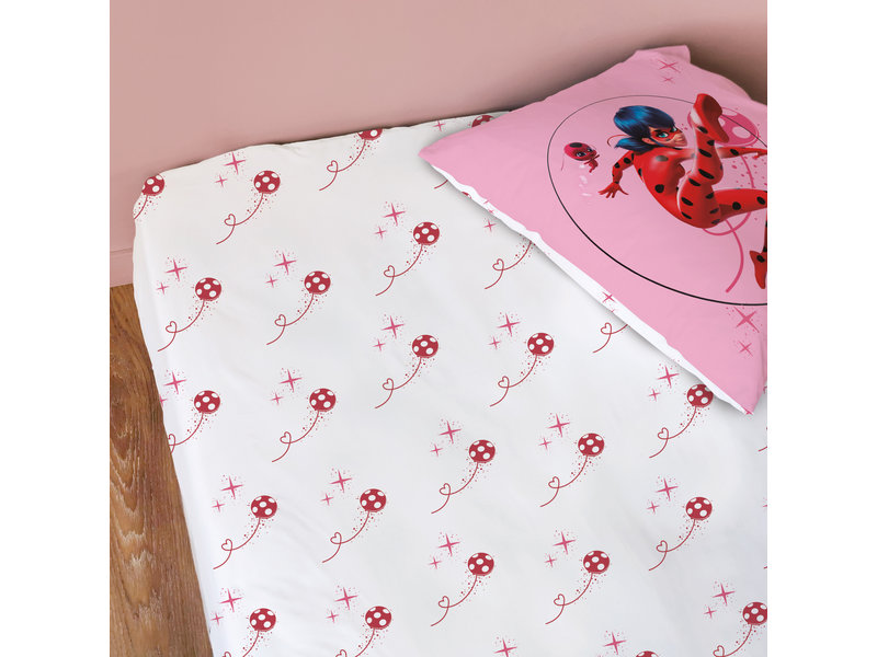 Miraculous Fitted sheet Shadow - Single - 90 x 190 / 200 cm - Cotton