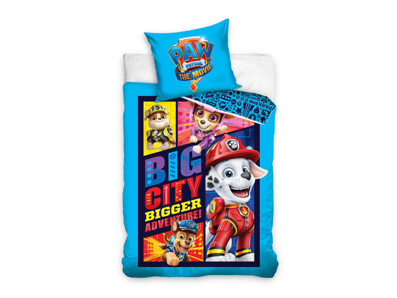 PAW Patrol Dekbedovertrek Big City - Eenpersoons - 140  x 200 cm - Katoen