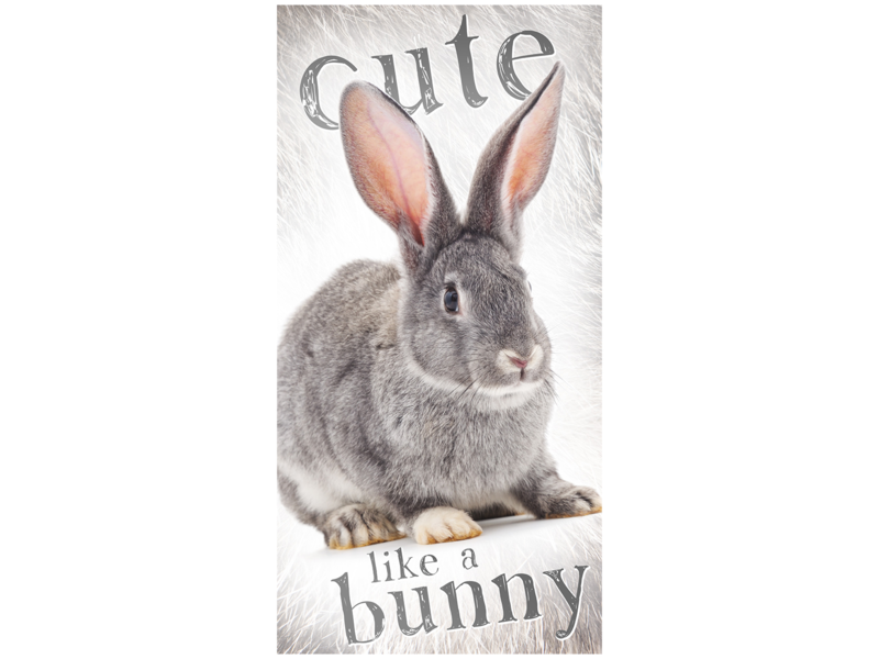 Animal Pictures Beach towel Rabbit - 70 x 140 cm - Cotton