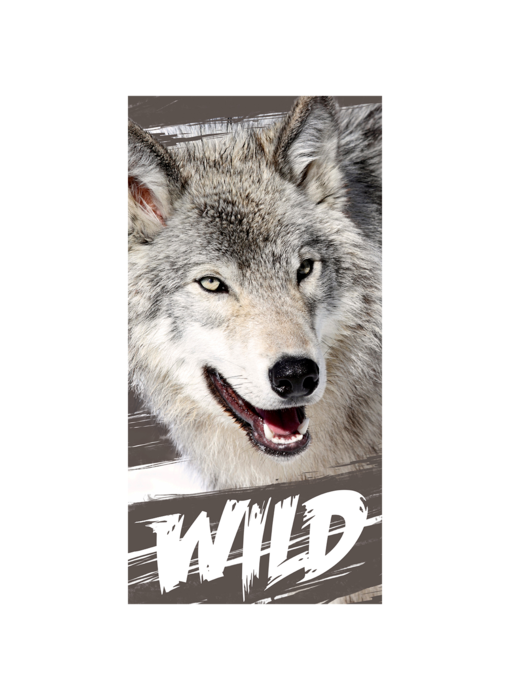 Animal Pictures Beach towel Wolf 70 x 140 cm Cotton