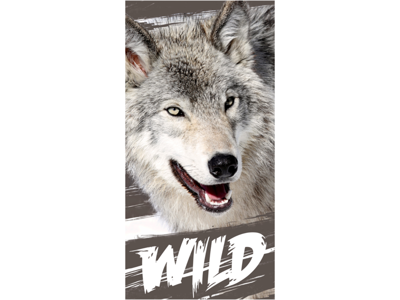 Animal Pictures Strandlaken Wolf - 70 x 140 cm - Katoen