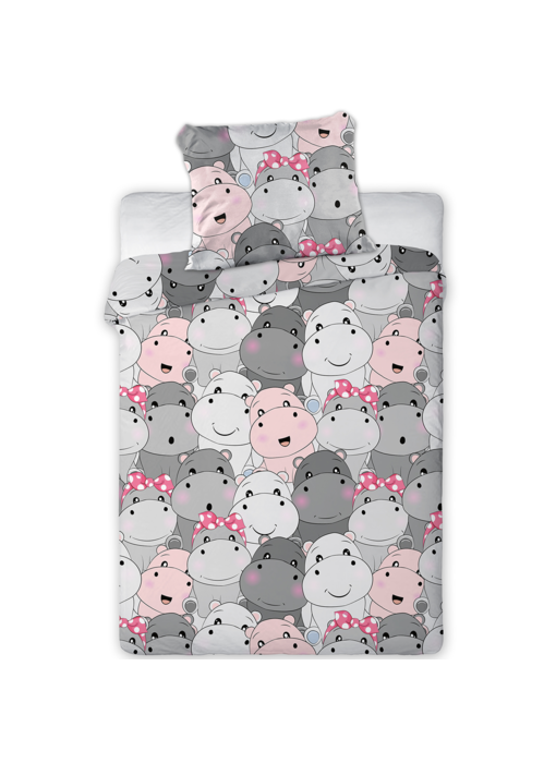 Animal Pictures BABY Duvet cover Hippo Smile 100 x 135 cm