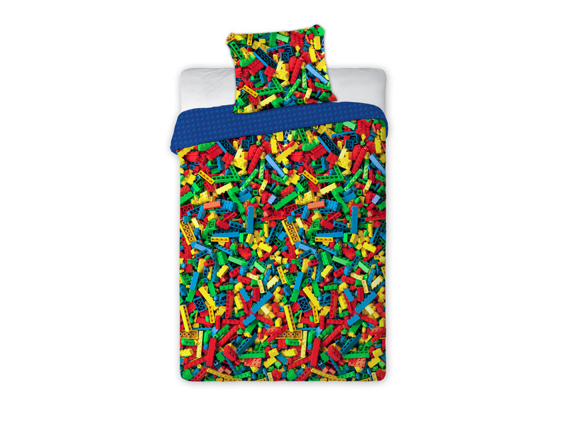 Bricks Duvet cover Colorful - Single - 140 x 200 cm - Cotton