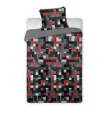 Bricks Bettbezug Cool Dark - Single - 140 x 200 cm - Baumwolle