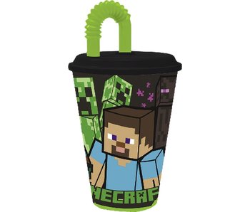 Minecraft Cup with straw 430 ml