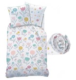 Matt & Rose Duvet cover + Fitted sheet Florescence - Single - 140 x 200 + 90 x 200 - Cotton