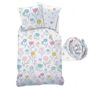 Matt & Rose Set Duvet cover + Fitted sheet Florescence