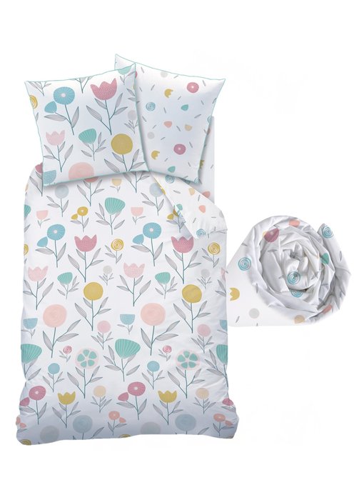 Matt & Rose Set Duvet cover + Fitted sheet Florescence