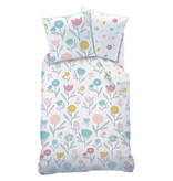 Matt & Rose Duvet cover + Fitted sheet Florescence - Single - 140 x 200 + 90 x 200 - Cotton