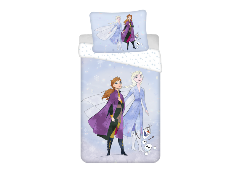 Disney Frozen Bettbezug Sisters and Olaf - Single -140 x 200 cm - Baumwolle