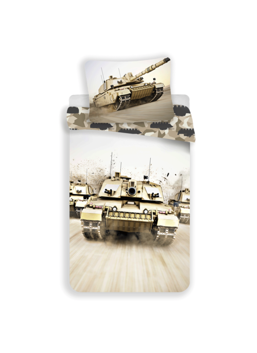 Tank Dekbedovertrek Camouflage 140 x 200 Katoen