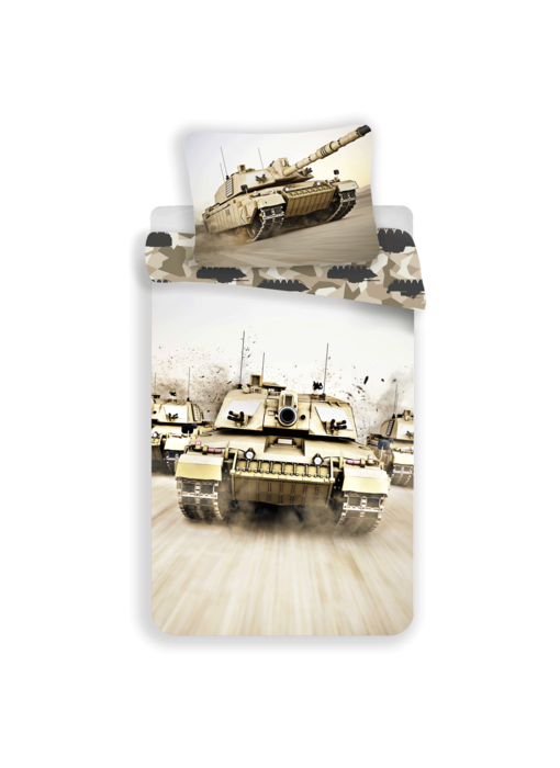 Tank Duvet cover Camouflage 140 x 200 Cotton