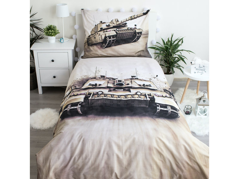 Tank Duvet cover Camouflage - Single - 140 x 200 cm - Cotton