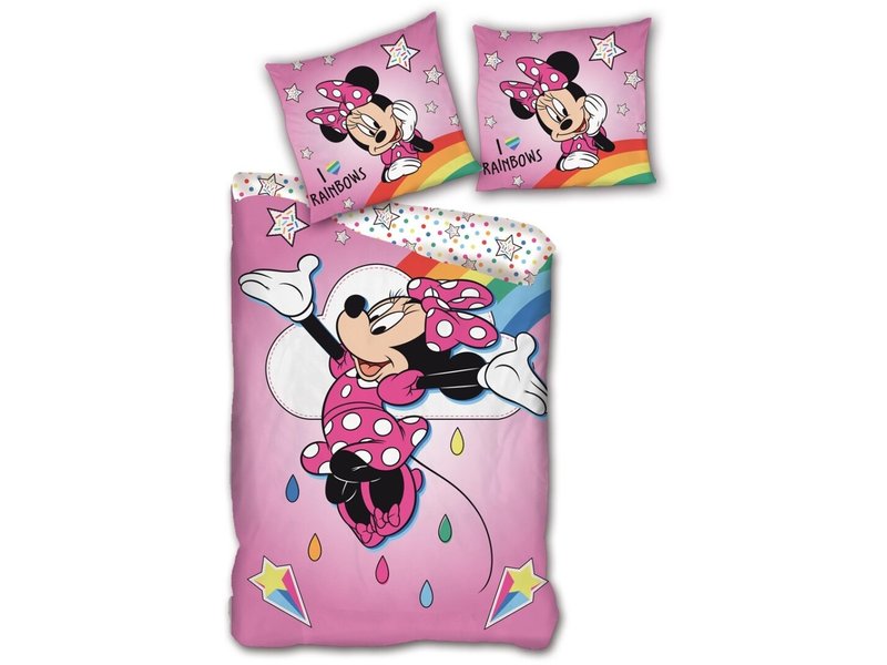 Disney Minnie Mouse Duvet cover Rainbows - Single - 140 x 200 - Polyester